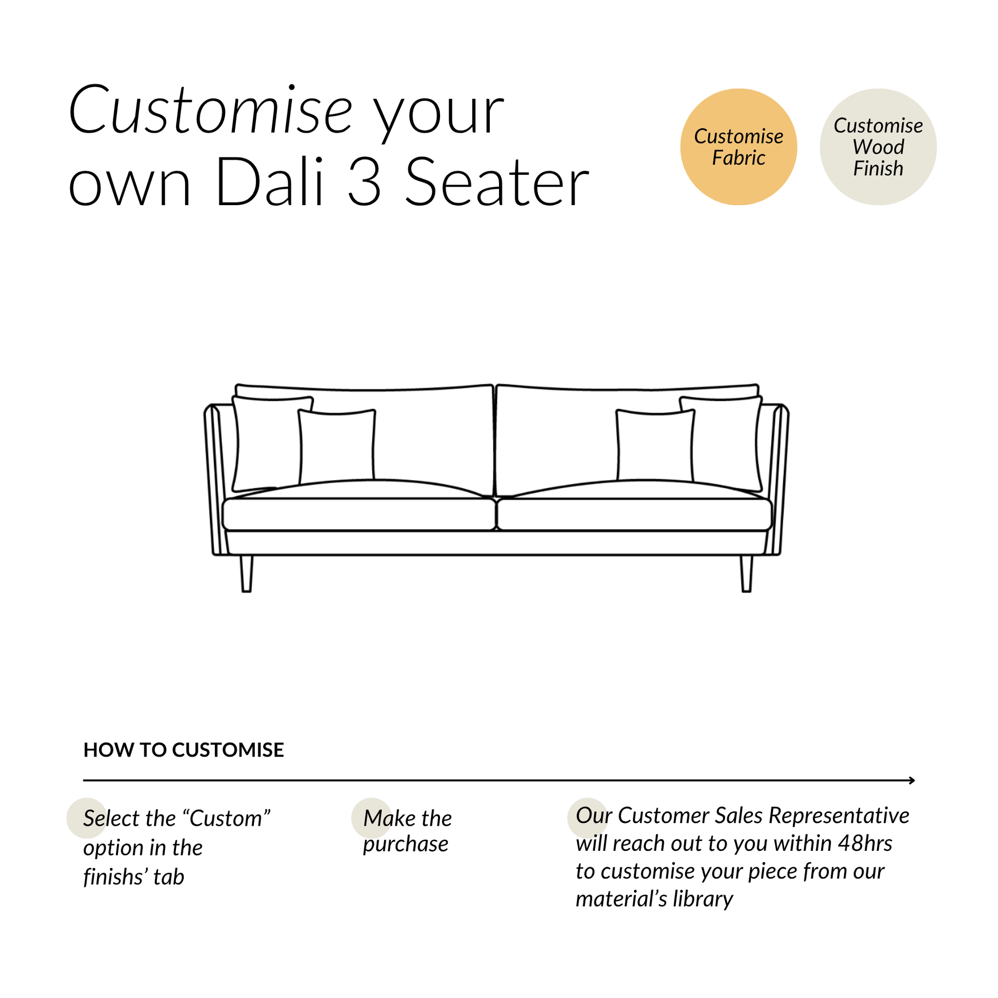 DALI | 3 SEATER SOFA