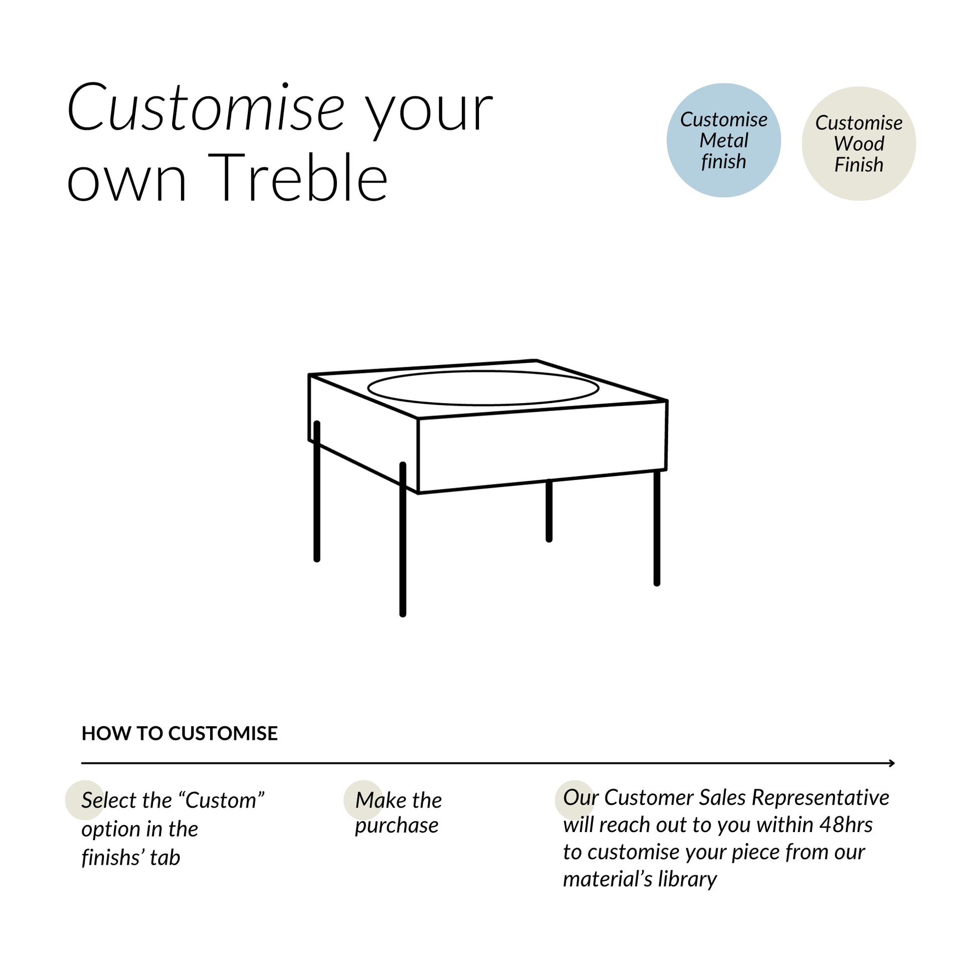 TREBLE COFFEE TABLE