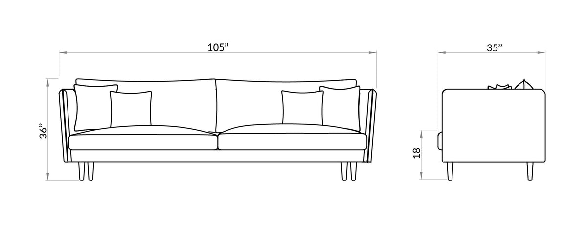 DALI | 4 SEATER SOFA